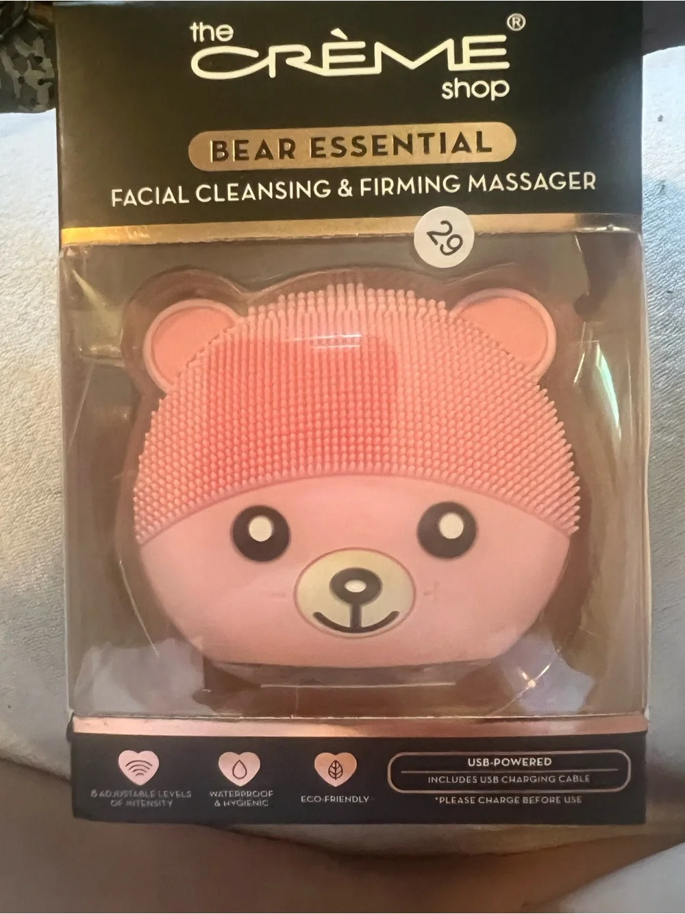 the CRÈME shop Bear Essential Facial Cleansing & Firming Massager - Pink